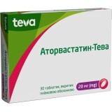 Аторвастатин-Тева табл. в/плівк. обол. 20 мг №30