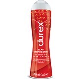 Інтимний гель-змазка DUREX Play Saucy Strawberry зі смаком та ароматом полуниці (лубрикант), 50 мл 