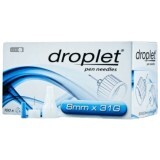 Иглы Droplet 8 мм х 31G для инсулиновых шприц-ручек универсальные,  №100