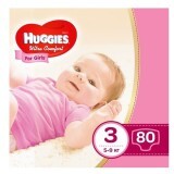Подгузники Huggies Ultra Comfort 3 (5-9 кг) для девочек 80 шт