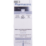 Крем для обличчя Pharmaceris Albucin SPF-50 + Догляд за шкірою з пігментними плямами Денний з осветляющим комплексом потрійної дії, 30 мл