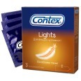 Презервативы латексные с силиконовой смазкой CONTEX Lights особенно тонкие, 3 шт.
