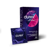 Презервативы латексные с силиконовой смазкой DUREX Dual Extase рельефные с анестетиком, 12 шт. 