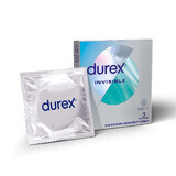 Презервативы латексные с силиконовой смазкой DUREX Invisible ультратонкие, 3 шт.