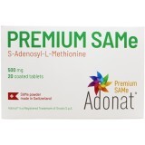 Адеметіонін Адонат PREMIUM SAMe 500 мг таблетки, №20 (10х2)		