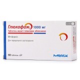 Глюкофаж табл. п/плен. оболочкой 1000 мг №60