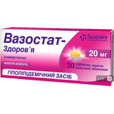 Вазостат-здоров'я табл. в/плівк. обол. 20 мг №30
