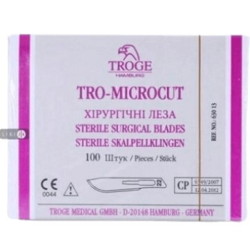 Лезвие для скальпеля Troge Tro-Microcut хирургическое стерильное размер 22,  №100: цены и характеристики