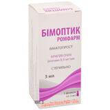 Бимоптик Ромфарм кап. глаз., р-р 0,3 мг/мл фл. 3 мл