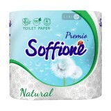 Бумага туалетная Soffione Premio Natural 3 сл, белая №4