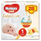 Подгузники детские Huggies 2-5 кг Extra Care 1, 28 шт