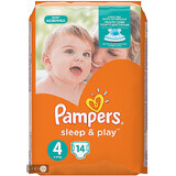 Подгузники Pampers Sleep & Play 4 Maxi 9-14 кг 14 шт