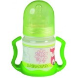 Пляшечка пластикова Baby-Nova Декор, 150 мл, широке горлишко, з ручками