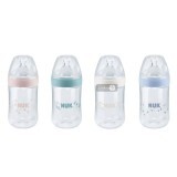 Бутылочка стеклянная NUK First Choice + соска силиконовая р. 1 240 мл 