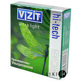 Презервативи латексні Vizit Hi-tech Ultra light ультратонкі 3 шт