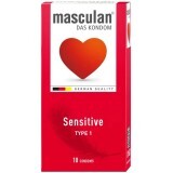 Презервативи Masculan Sensitive Тип 1 ніжний №10