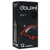 Презервативи Dolphi 3в1 ребристо-точкові 12 шт