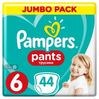 Трусики-подгузники Pampers Pants 6 Extra Large 15+ кг 44 шт