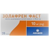 Золафрен Фаст 10 мг таблетки, що диспергуються в ротовій порожнині, блістер №28