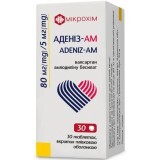 Адениз-АМ 80 мг/5 мг таблетки, покрытые пленочной оболочкой блистер, №30