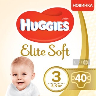 Подгузники Huggies Elite Soft 3 (5-9 кг) 40 шт