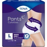 Труси-підгузки для дорослих Tena Pants Plus Night нічні розмір Large 12 шт