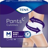 Труси-підгузки для дорослих Tena Pants Plus Night нічні розмір Medium 12 шт