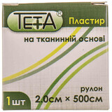 Пластырь Teta на тканевой основе в рулонах, 2 см х 500 см