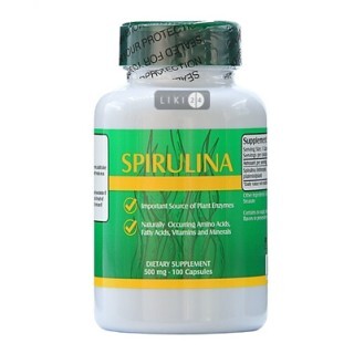 Спирулина Nu-Health капсулы 500 мг №100