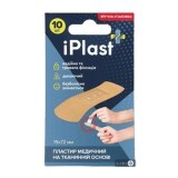 Пластир медичний iPlast бактерицидний на тканинній основі 19 мм х 72 мм, 10 шт