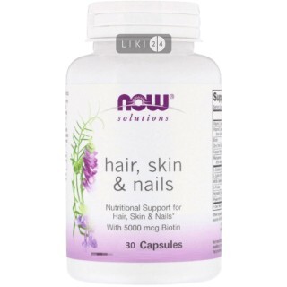 Витамины для кожи, волос, ногтей NOW Clinical Hair Skin & Nails капсулы №30