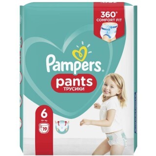 Подгузники-трусики для детей Pampers Pants Giant 6 (15+ кг), 19 шт.
