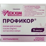 Профикор 5 мг/мл раствор для инъекций ампулы 4 мл, №5