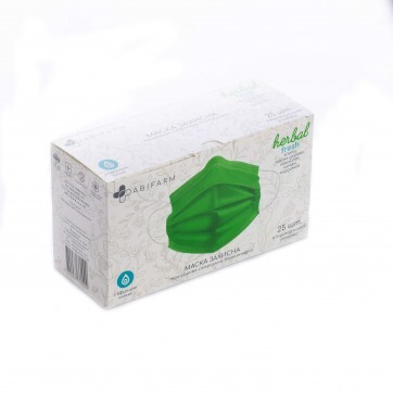 Захисні маски Abifarm Herbal Fresh ароматичні, з ефірними оліями, 3-шарові стерильні 25 шт: ціни та характеристики