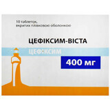 Цефіксим-Віста 400 мг таблетки, вкриті плівковою оболонкою, блістер, №10