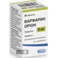 Варфарин орион табл. 5 мг фл. №30