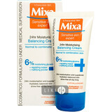 Зволожуючий крем Mixa Sensitive Skin для нормальної та комбінованої шкіри обличчя 50 мл