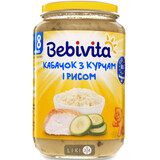 Пюре Bebivita Кабачок с цыпленком и рисом, 220 г