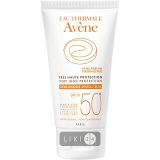 Солнцезащитный крем Avene SPF 50+ минеральный для гиперчувствительной кожи 50 мл