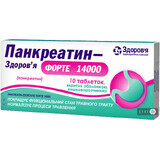 Панкреатин-здоров'я форте 14000 табл. в/о кишково-розч. 384 мг блістер №10