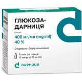 Глюкоза-Дарница р-р д/ин. 400 мг/мл амп. 20 мл №10