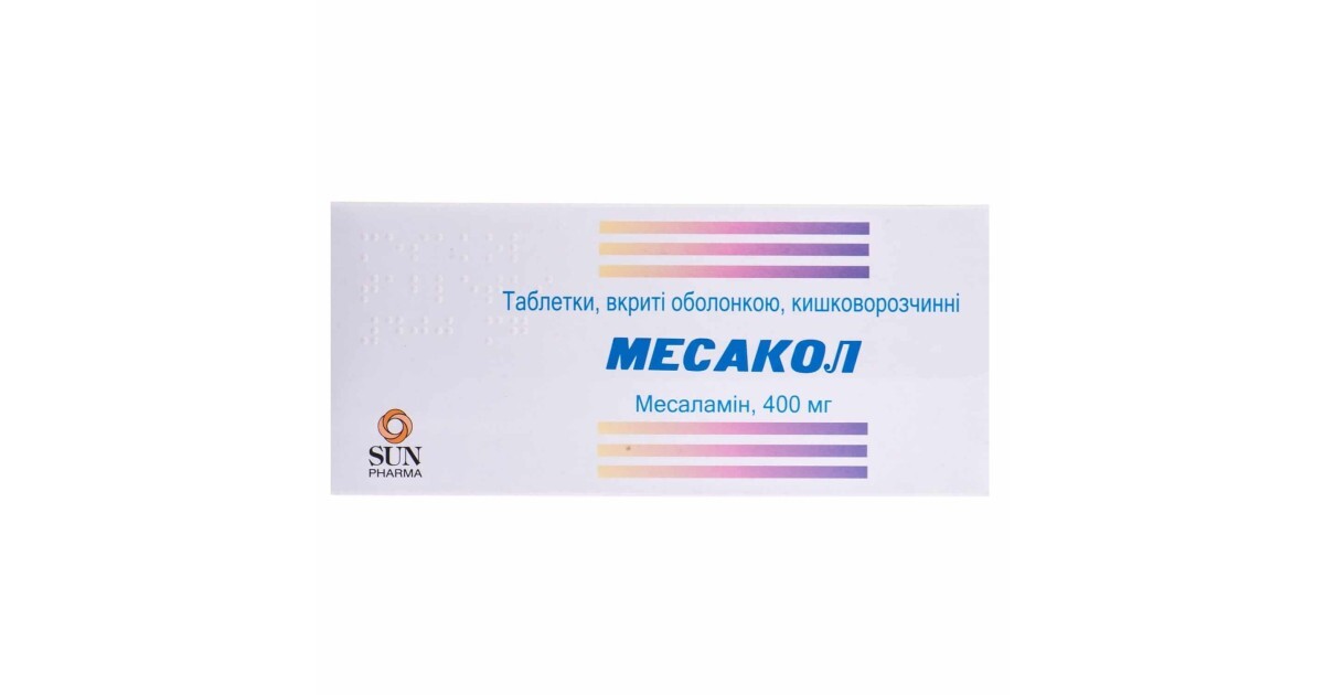 Месакол – инструкция, цена в аптеках Украины, применение