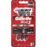 Одноразові станки для гоління Gillette Blue 3 Red Nitro чоловічі 3 шт