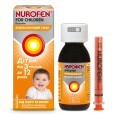 Нурофен для детей суспензия оральная 100 мг/5 мл 100 мл, с апельсиновым вкусом, от жара и боли, без сахара и красителей