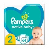 Подгузники Pampers Active Baby Размер 2 (4-8 кг) 64 шт