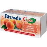 Витамин С 500 табл. жев. 0,5 г блистер, с персиковым вкусом №60