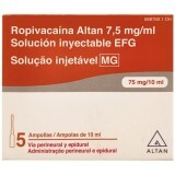 Ропивакаин-Виста 7,5 мг/мл раствор для инъекций ампулы 10 мл, №5