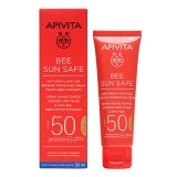 Сонцезахисний крем для обличчя Apivita Bee Sun Safe проти пігментації з відтінком SPF50, 50 мл