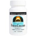 Витамин B12 1 мг Гидроксокобаламин вкус вишни Hydroxocobalamin Source Naturals 120 таблеток