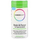 Мультивітаміни для підлітків і дорослих для розумової діяльності і концентрації уваги Rainbow Light 90 міні таблеток
